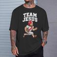 Team Jesus Football Scripture Faith Hope Game Touchdown God T-Shirt Gifts for Him
