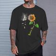 Tournesol Papillon Pour La Sensibilisation À La Maladie De Meniere T-Shirt Cadeaux pour lui