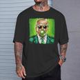 Trump Blowing Bubble Gum St Patrick's Day Green Sunglasses T-Shirt Gifts for Him