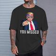Trump You Missed Twice Bandana De La Bandera Estadounidense Trump 2024 Camiseta unisex Regalos para él
