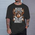 Never Underestimate The Power Of Burkey Burkey Name T-Shirt Gifts for Him