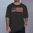 USS Woodson DE-359 Ship American Flag Tank Top T-Shirt Gifts for Him
