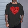 Valentine's Day Love Hearts Graphic Girls Boys T-Shirt Gifts for Him