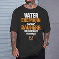 Vater Ehemann Und Bauherr Bauherr Hausbau Bauherr T-Shirt Geschenke für Ihn