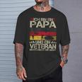 Veteran Father's Day Oak Leaves Soldier And Dad T-Shirt Geschenke für Ihn