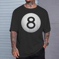 Vintage 8-Ball Gráfico De Billar Camiseta unisex Regalos para él