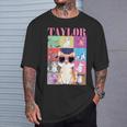 Vintage Taylor First Name Personalized Cat Birthday Party T-Shirt Gifts for Him