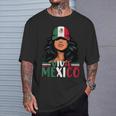 Viva Mexico Mexican Girl Independence Day Mexican Flag Women T-Shirt Gifts for Him