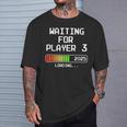 Werdender Papa 2025 Waiting For Player 3 Loading Pregnant T-Shirt Geschenke für Ihn