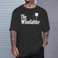 Winefather Wine Dad Dad Red Wine White Wine T-Shirt Gifts for Him
