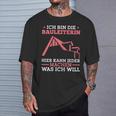 Women's Construction Line Construction Inspection Construction Site Construction Manager T-Shirt Geschenke für Ihn