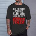 Women's Du Denkst Ich Bin Klein Lieb Nett Böser Fehl T-Shirt Geschenke für Ihn