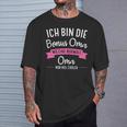 Women's Ich Bin Die Bonus Grandma Bonus Grandma Family T-Shirt Geschenke für Ihn