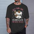 Women's Ich Bin Dieerrückte Mit Den Goat Ich Bin Dieerrückte Mit T-Shirt Geschenke für Ihn