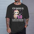 Women's Ich Hass Es Mit 60 So Gut Aussehen 60Th Birthday Sloth T-Shirt Geschenke für Ihn