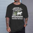 With Wooden Back With Back Horses T-Shirt Geschenke für Ihn