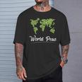 World Peace On Earth Pun Achieved World Peas Funny Pun T-Shirt Gifts for Him