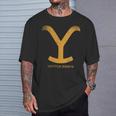 Yellowstone Dutton Ranch Gold Y Logo S T-Shirt Geschenke für Ihn