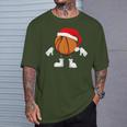 Basketball Christmas Santa Basketball Santa T-Shirt Geschenke für Ihn