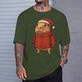 Capybara Ugly Sweater Santa Hat Christmas T-Shirt Geschenke für Ihn