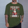 Saying Ho Ho Hol Mir Mal Ein Bier Ugly Christmas T-Shirt Geschenke für Ihn