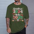 Goodbye 2024 Hello 2025 Merry Christmas Happy New Year 2025 T-Shirt Geschenke für Ihn