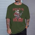 Heavy Metal Santa Claus Rock Holiday Navidad Música Rock Camiseta unisex Regalos para él