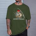 Merry Fishmas Fishing Zander Christmas T-Shirt Geschenke für Ihn