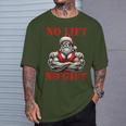 No Lift No Fitness Santa Muscle Christmas T-Shirt Geschenke für Ihn