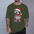 Raccoon Ugly Sweater Santa Hat Christmas T-Shirt Geschenke für Ihn