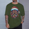 Retro Psychedelic Christmas Santa Claus T-Shirt Gifts for Him