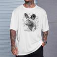 African Wild Dog Close-Up On Vintage Africa Map Safari Theme T-Shirt Gifts for Him