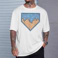 Baseball Home Plate Ice Cream Drip With Sprinkles For Boys T-Shirt Gifts for Him