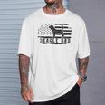 Beagle Dad Distressed American Flag Patriotic Dog T-Shirt Gifts for Him