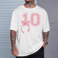 Birthday Girl Pink Coquette Bow 10 Year Old Aesthetic Girly T-Shirt Gifts for Him