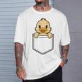 Bolsillo Para Niños Y Niñas Pequeñas Con Diseño De Pato De Zoológico Camiseta unisex Regalos para él