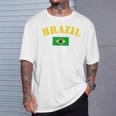 Brazil For Brazilian Boys And Girls With Brazilian Flag Day Green T-Shirt Geschenke für Ihn