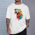 Colourful Parrot Watercolor T-Shirt Geschenke für Ihn