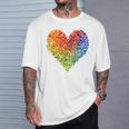 Csd Parade Rainbow Lgbt Heart Lgbtq Flowers Pride Love T-Shirt Geschenke für Ihn