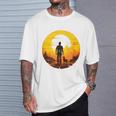 Der Mit Dem Hund Geht Lustiger Gassi Geh Spruch Hunde Herren T-Shirt Geschenke für Ihn