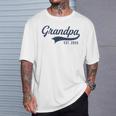 Grandpa Est 2025 Promocionado A Abuelo 2025 Nuevo Abuelo Camiseta unisex Regalos para él