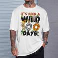 Its Been A Wild 100 Day Of School Animal Boys Girls Students T-Shirt Gifts for Him