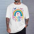 Kinder Schulkind 2025 Regenbogen Mädchen Einschulung 2025 Mädchen T-Shirt Geschenke für Ihn