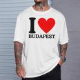 With I Love Budapest Motif T-Shirt Geschenke für Ihn