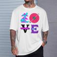 Love Colourful Typography For Creative Individuality Blue T-Shirt Geschenke für Ihn