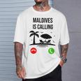 Maldives Calls Souvenir Holiday Travel Summer T-Shirt Geschenke für Ihn