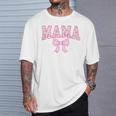 Mama Coquette Bow Retro Pink Aesthetic Mother's Day Mom Life T-Shirt Gifts for Him