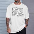 Motivo De Dinosaurio Para Colorear Y Pintar Para Niños Camiseta unisex Regalos para él