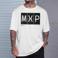 Mxp Milan It Italien Retro Flughafen Code Weltreisender Raglan T-Shirt Geschenke für Ihn