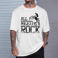 All I Need Is A Rock Trial Bike Motorcycle T-Shirt Geschenke für Ihn